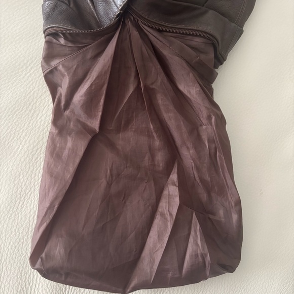 100% Leather Sling BOHO Travel/Every Day Backpack Brown - Picture 13 of 14